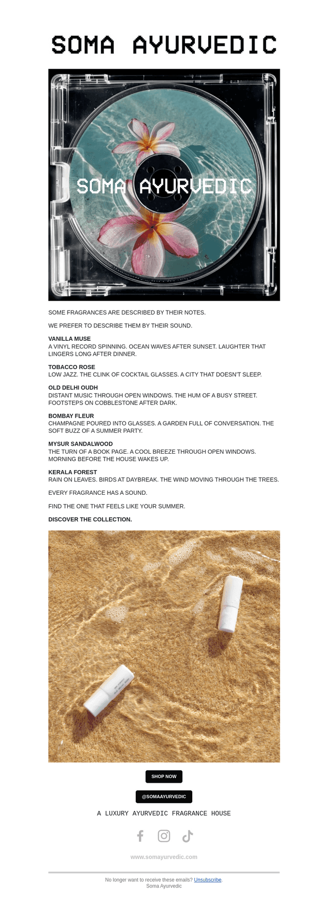 Soma Ayurvedic email from Sat, Jul 18, 2026