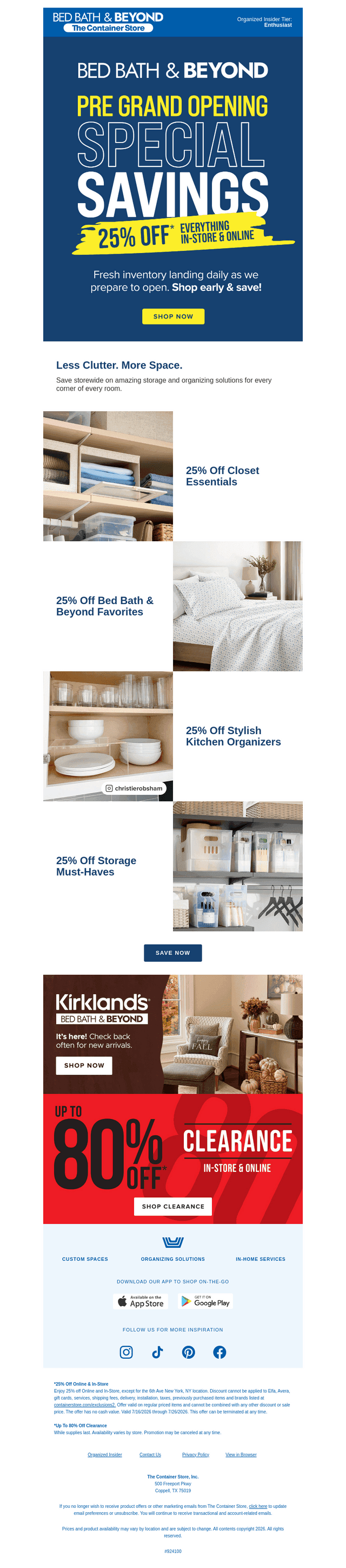 , Shop 25% Off Storewide & Sitewide