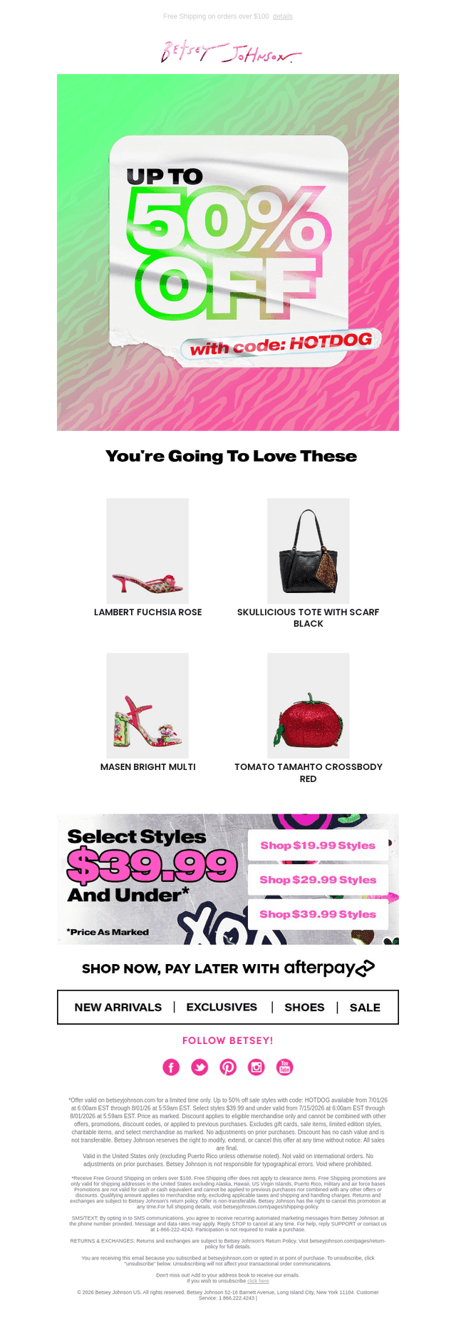 Up To 50% Off Continues