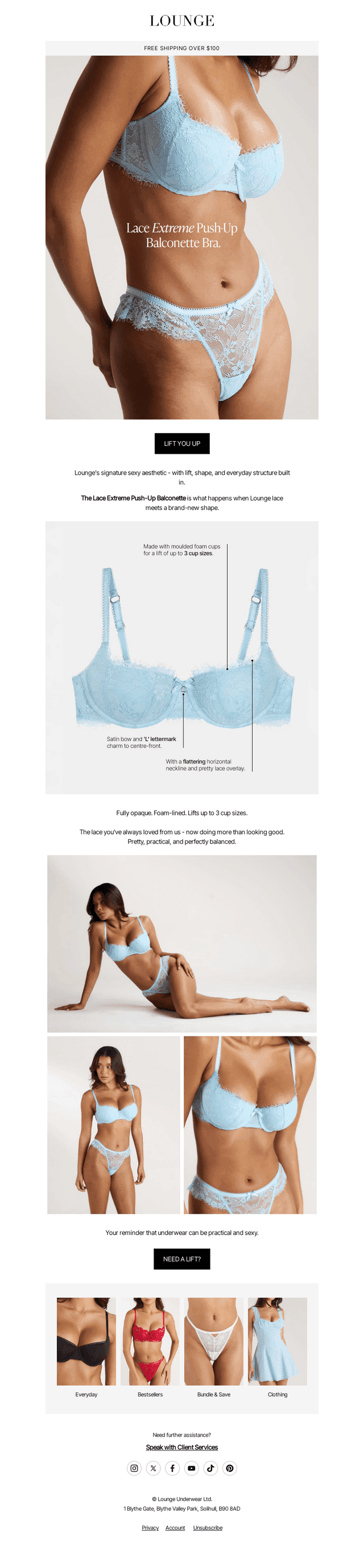 Lace that lifts