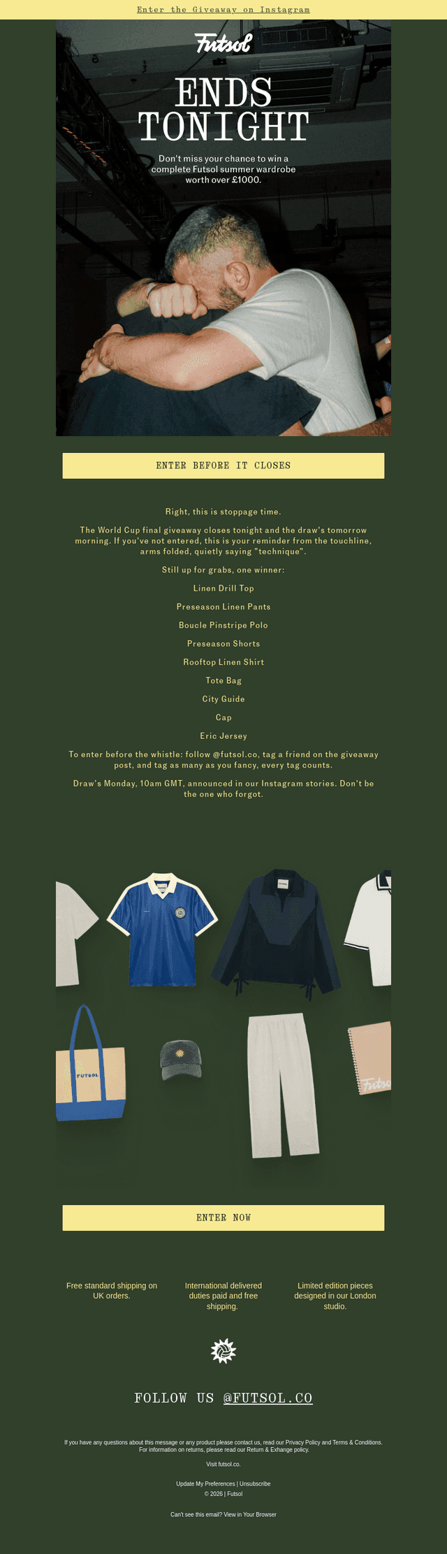 Futsol email from Sun, Jul 19, 2026