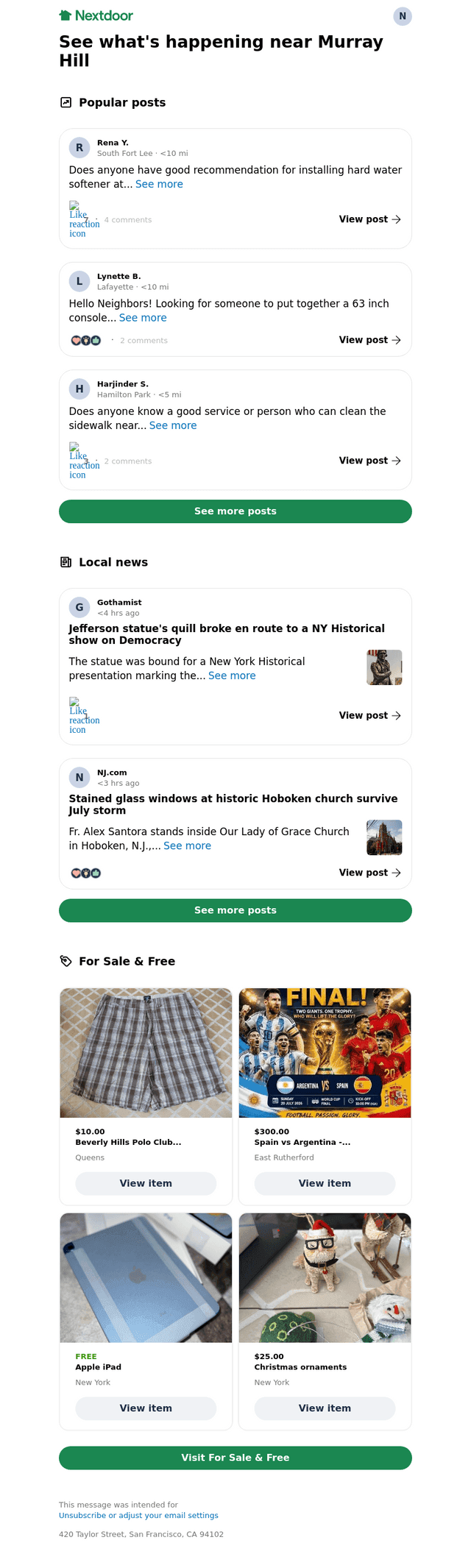 Next email from Sun, Jul 19, 2026