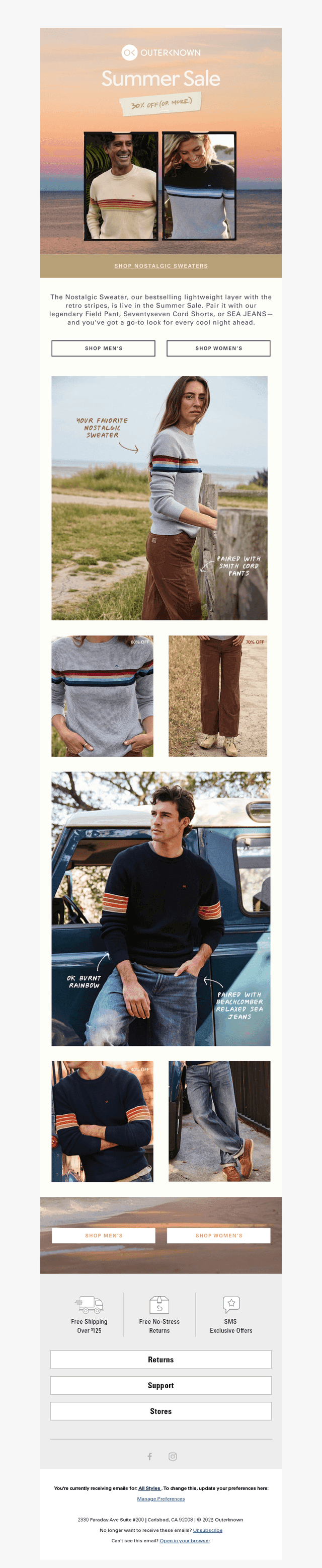 Nostalgic Sweaters On Summer Sale