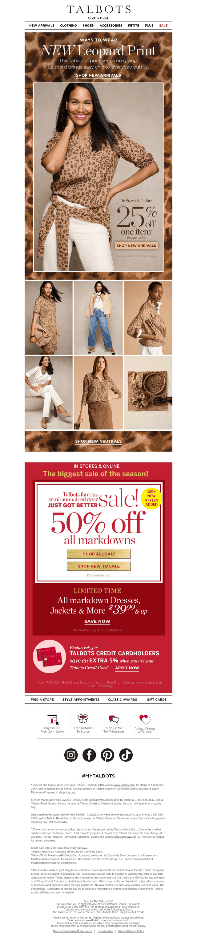 NEW Leopard Print + 25% off a favorite