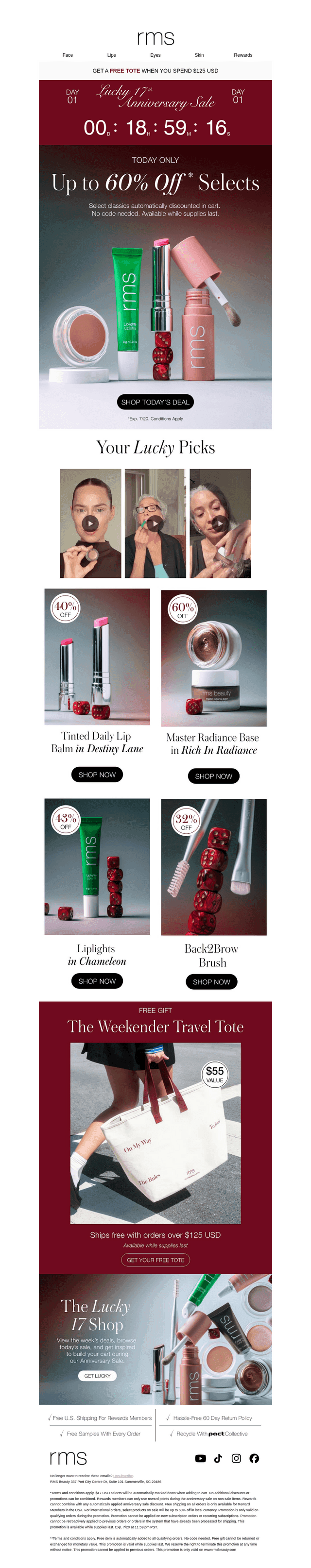RMS Beauty email from Mon, Jul 20, 2026