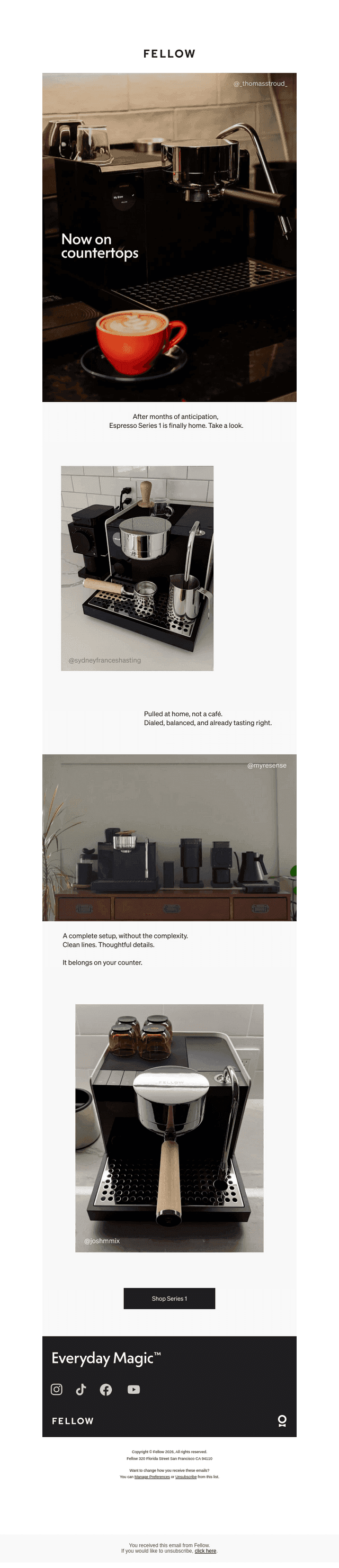 It's here. Espresso Series 1 has landed.