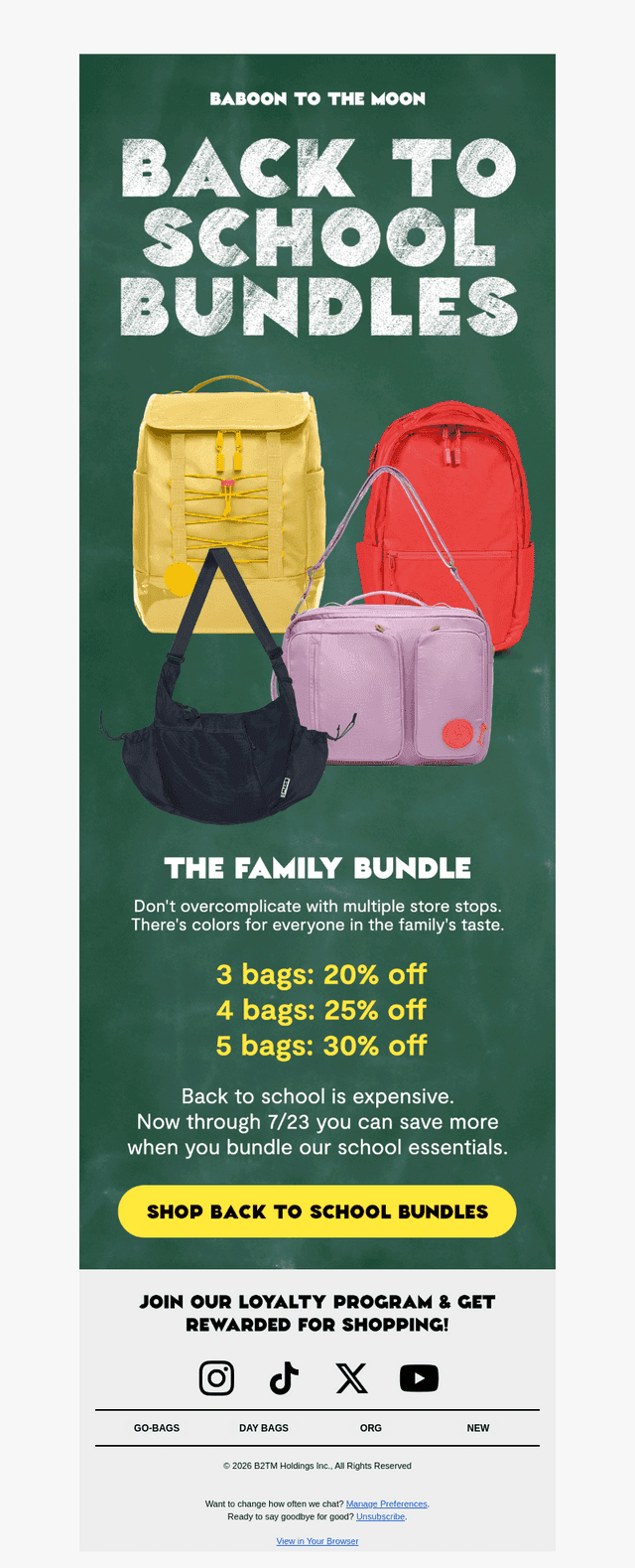 BACK TO SCHOOL IS EXPENSIVE! SAVE WITH B2TM