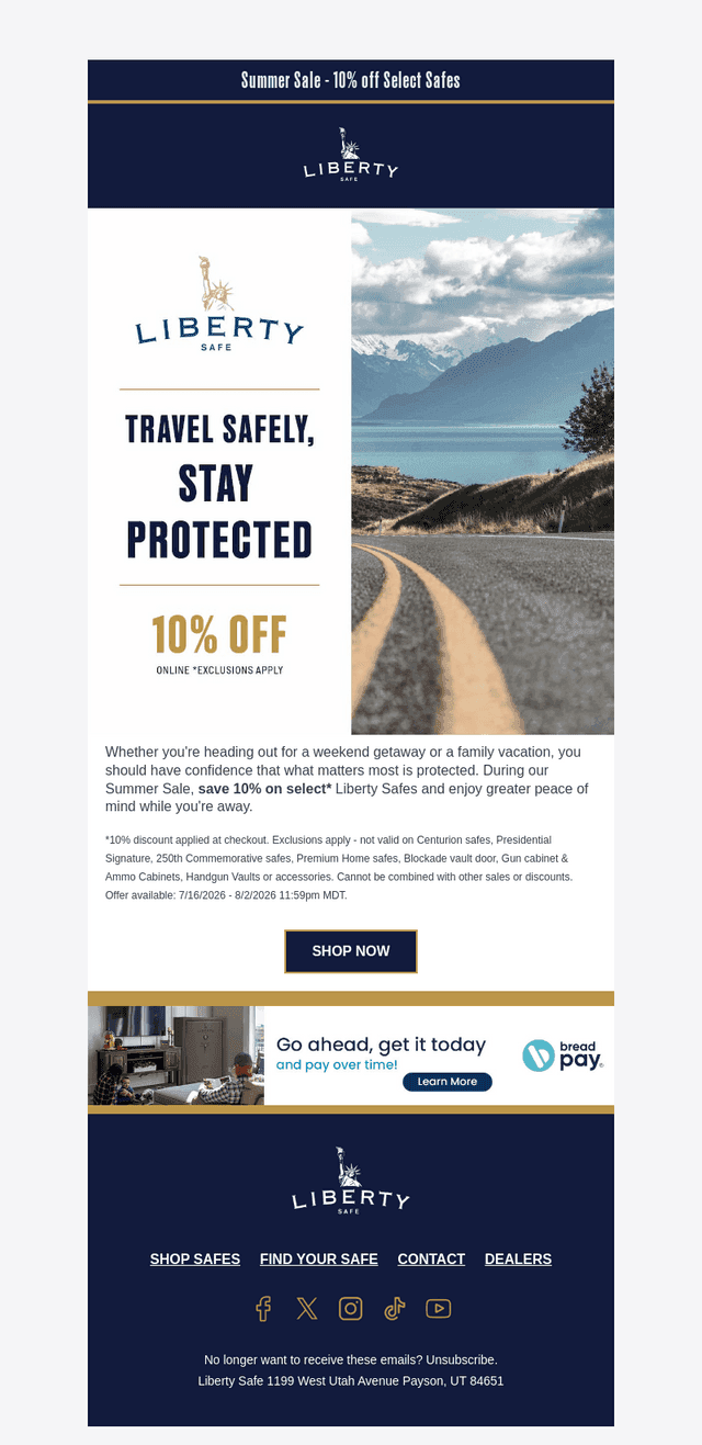 Summer Savings Continue: Save 10%