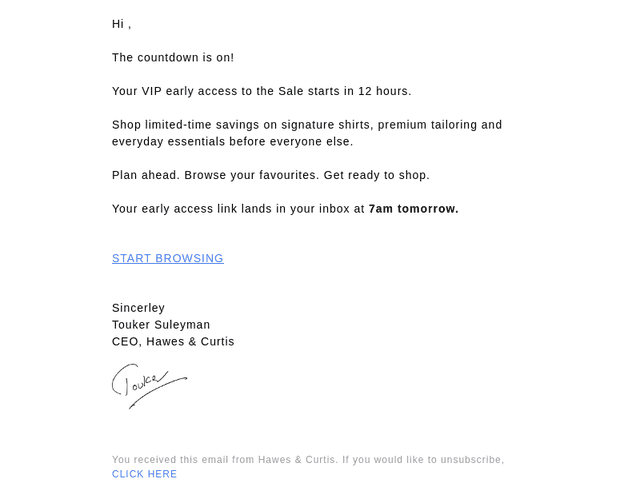 Hawes & Curtis email from Mon, Jul 20, 2026