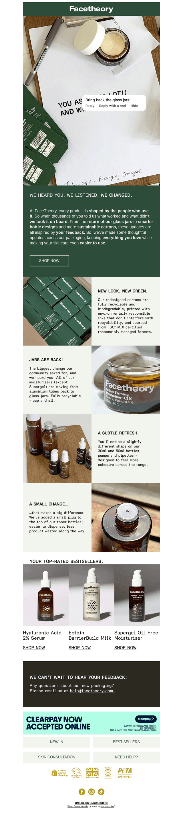 facetheory email from Mon, Jul 20, 2026