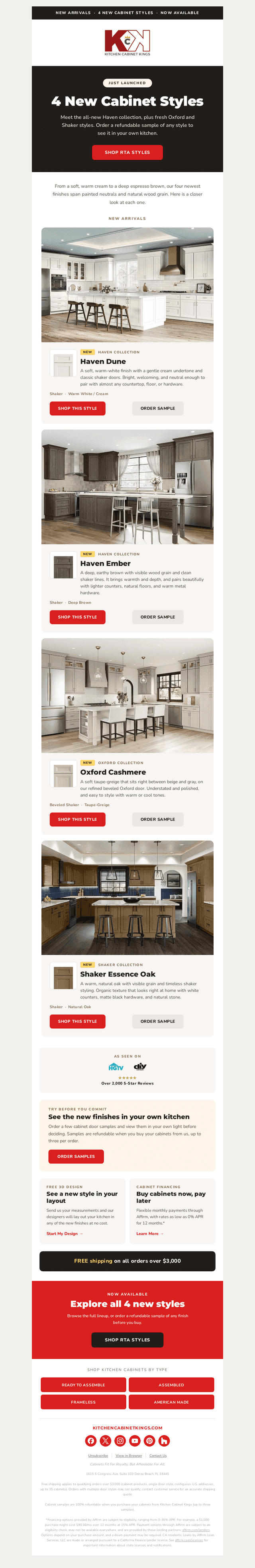 4 new kitchen cabinet styles have arrived