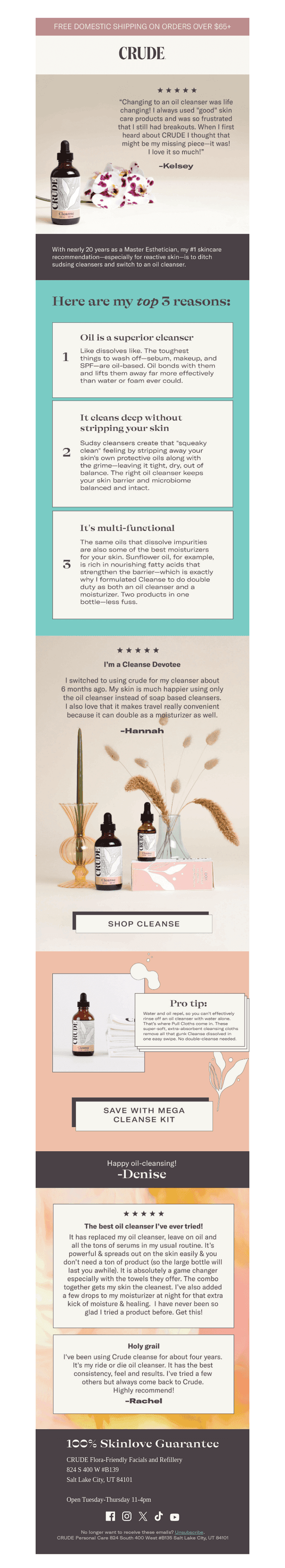 CRUDE Personal Care email from Mon, Jul 20, 2026