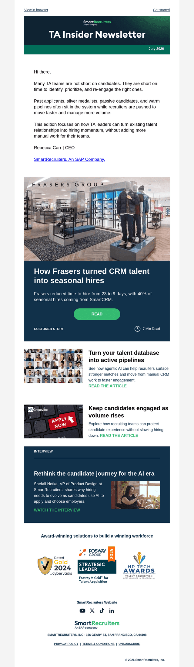SmartRecruiters email from Tue, Jul 21, 2026