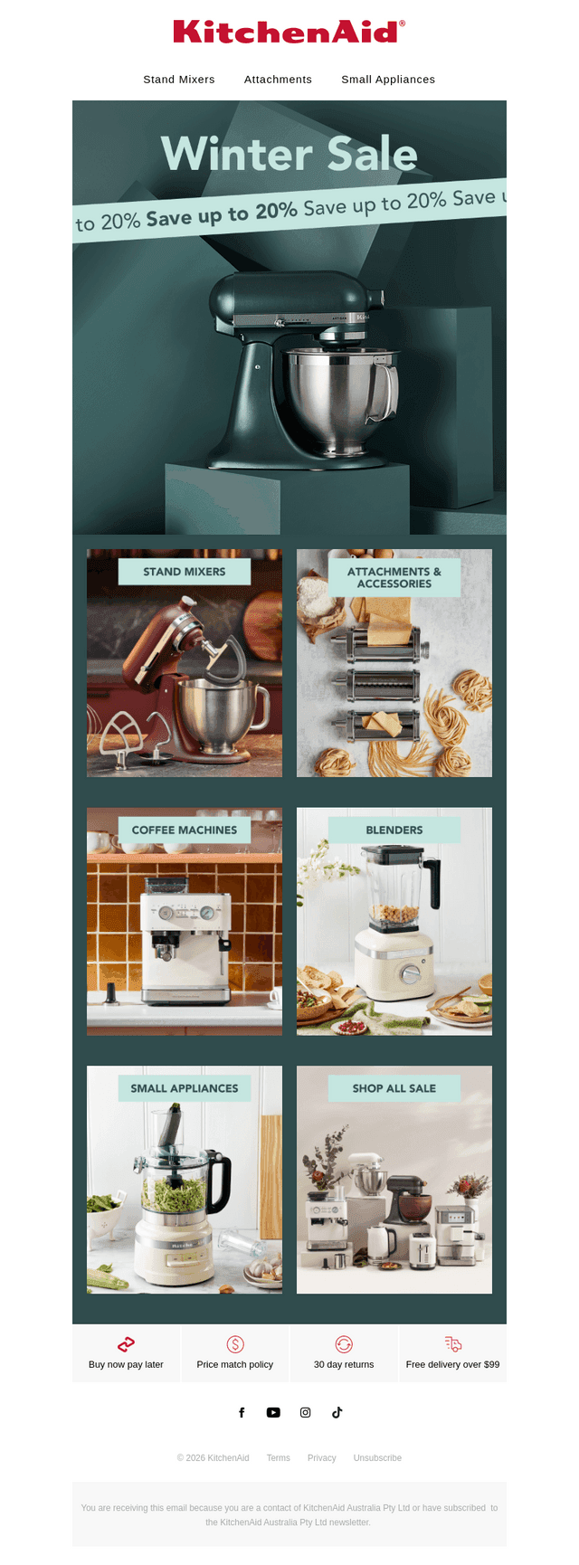 KitchenAid Australia & New Zealand email from Tue, Jul 21, 2026