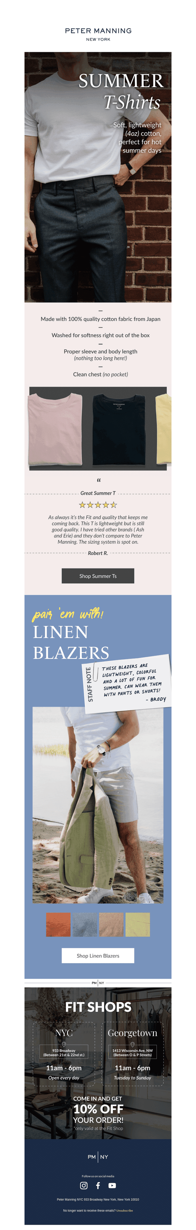 Summer Ts and Summer Blazers