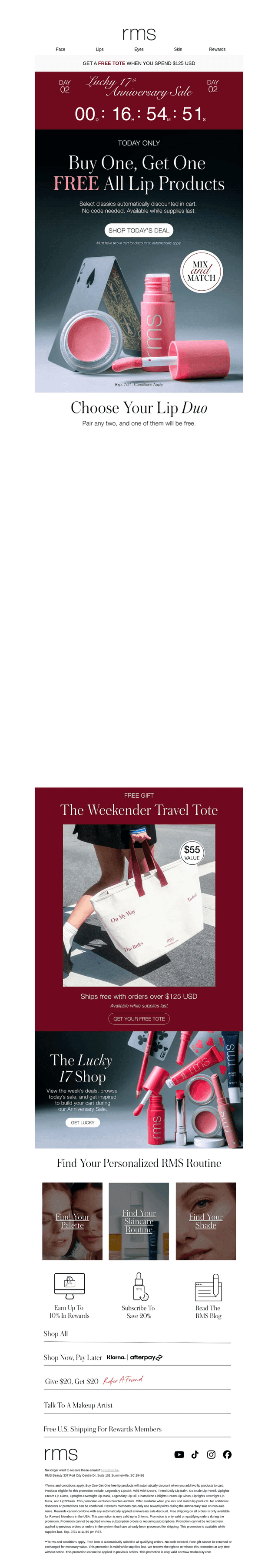 RMS Beauty email from Tue, Jul 21, 2026