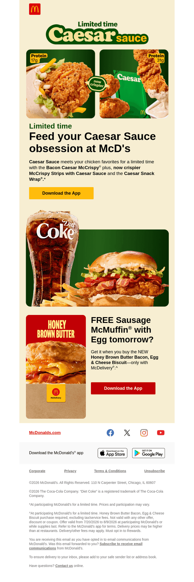 NEW Caesar Sauce now at McD’s