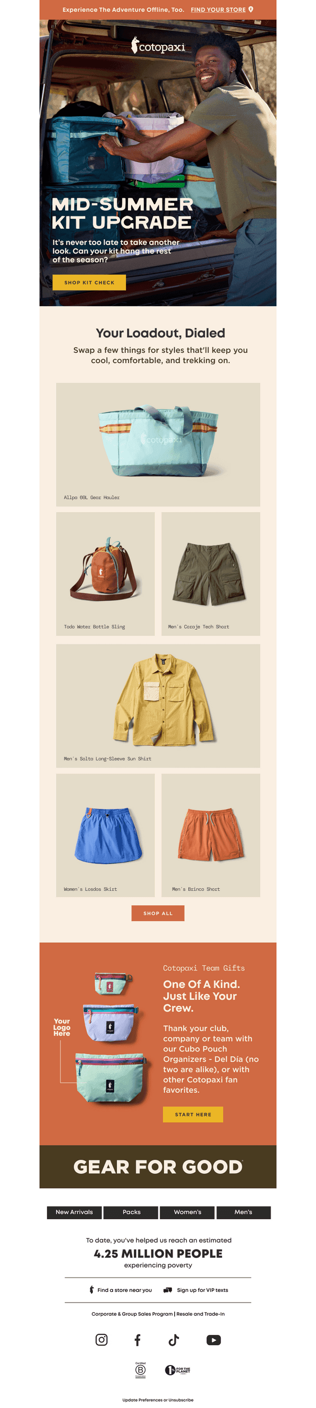 Cotopaxi email from Tue, Jul 21, 2026