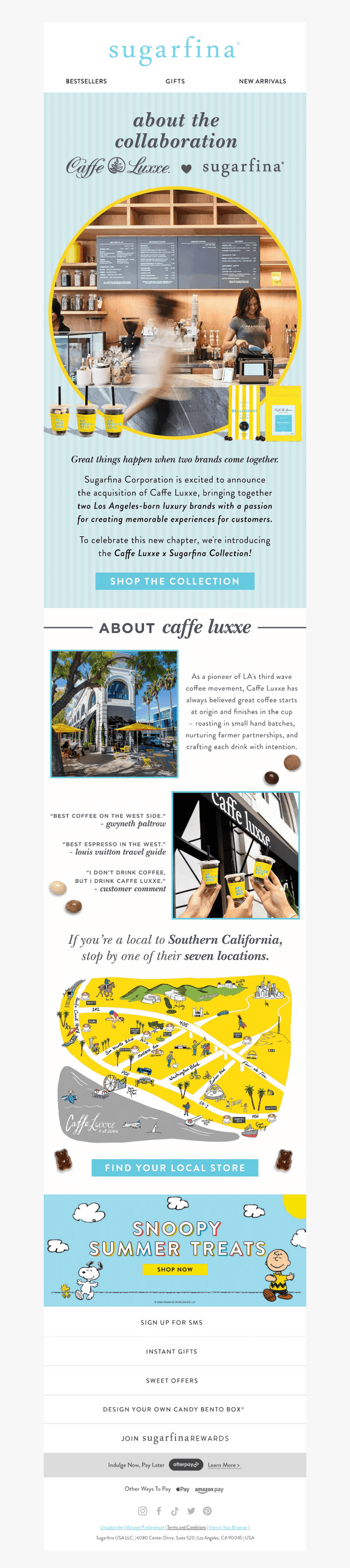 Sugarfina Acquires Caffe Luxxe