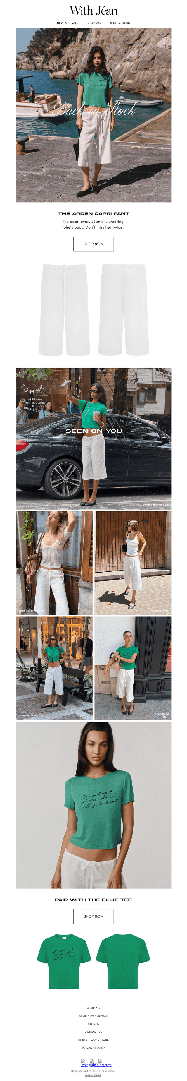 BACK IN STOCK | ARDEN CAPRI PANT