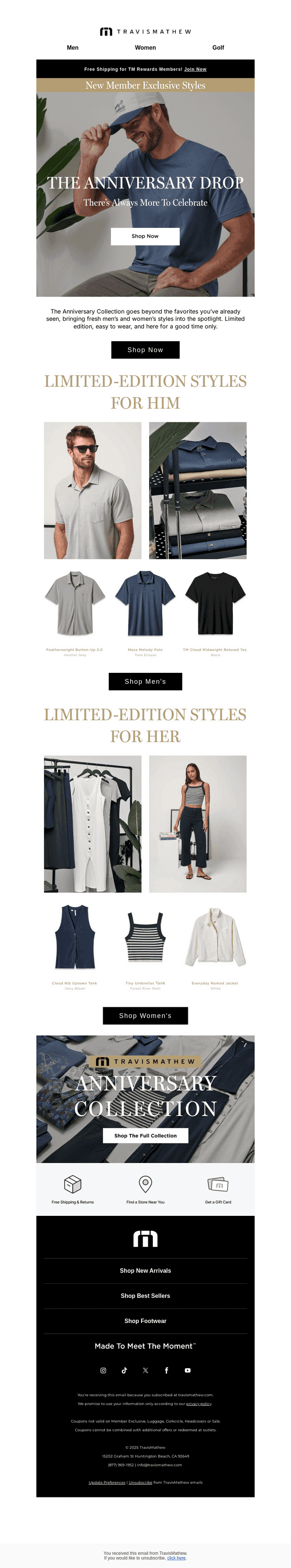 Travis Mathew email from Wed, Jul 22, 2026