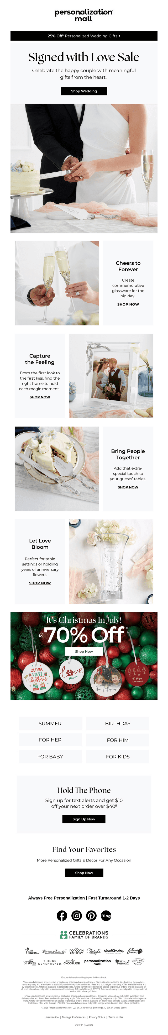 Personalization Mall email from Wed, Jul 22, 2026