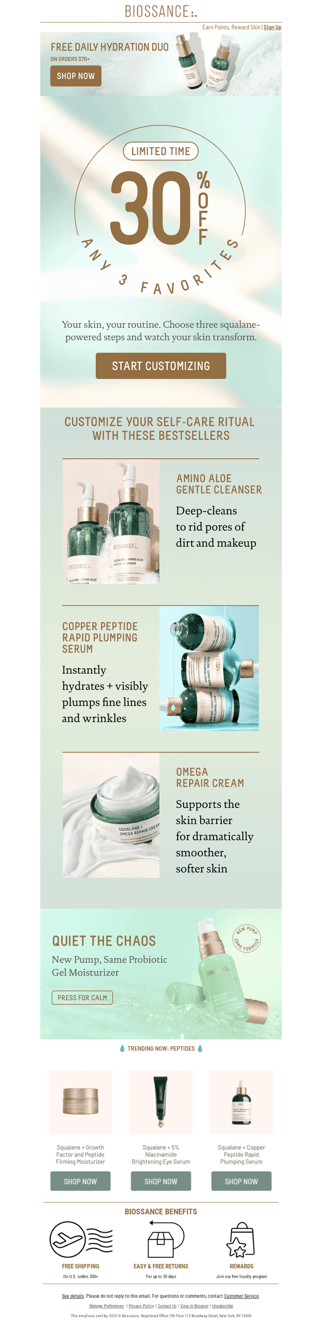 Your favorite 3 = 30% off 🌿