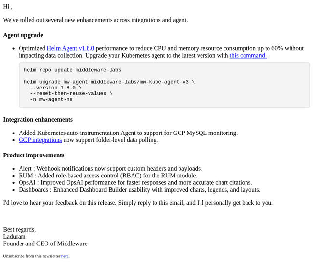 Middleware email from Wed, Jul 22, 2026