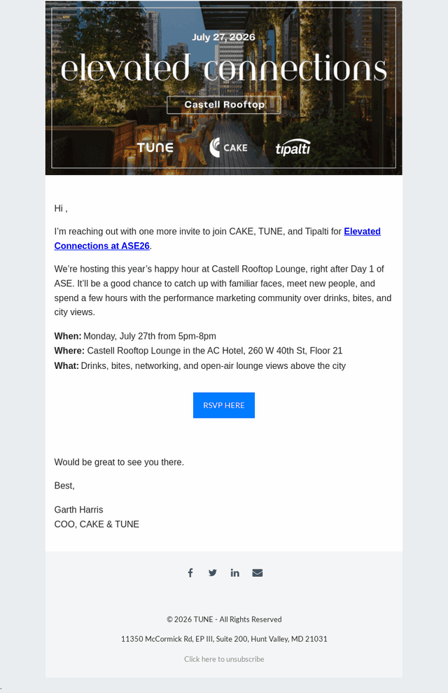 Hope you’ll join us for Elevated Connections