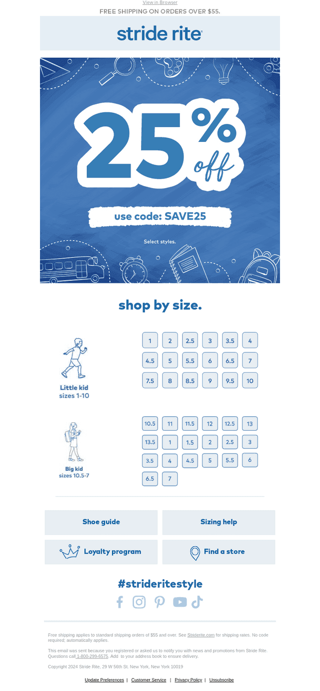 Stride Rite email from Thu, Jul 23, 2026