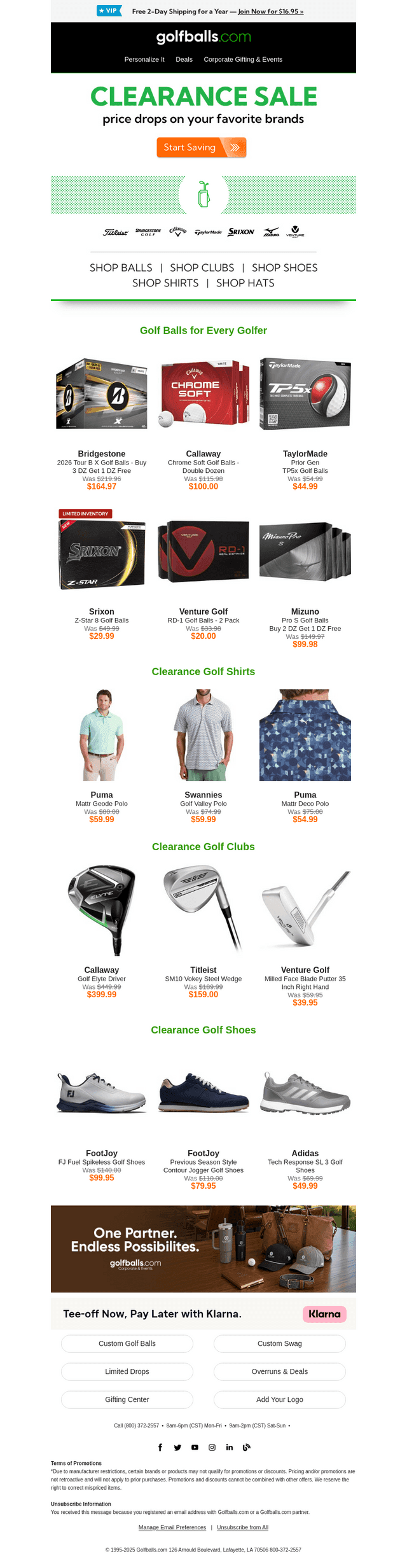 Golfballs email from Thu, Jul 23, 2026