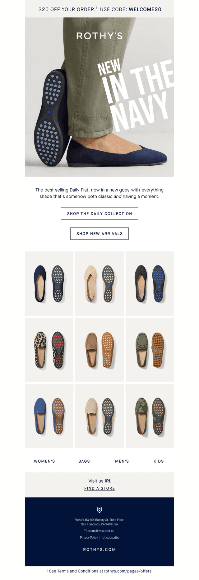 Hello new Navy Daily Flat.