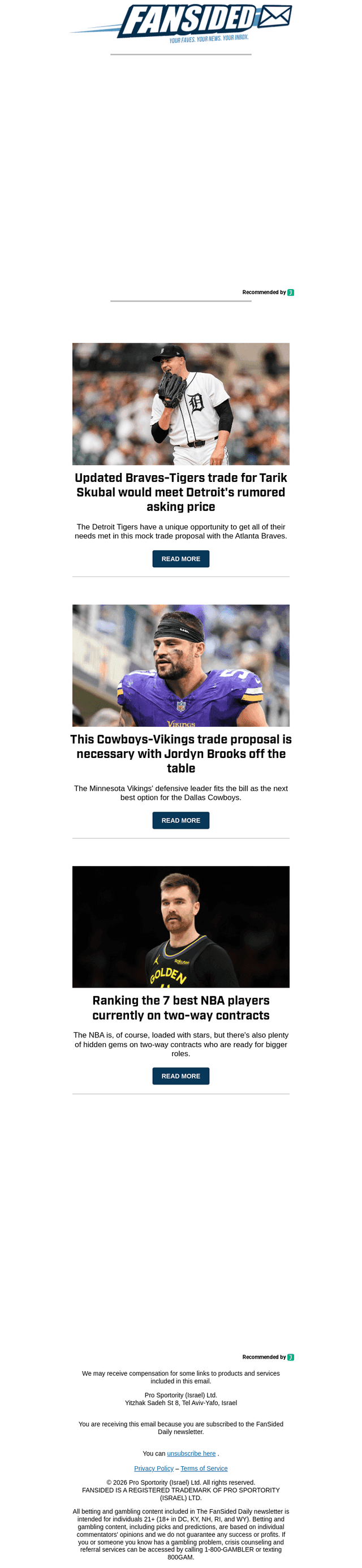 FanSided email from Thu, Jul 23, 2026