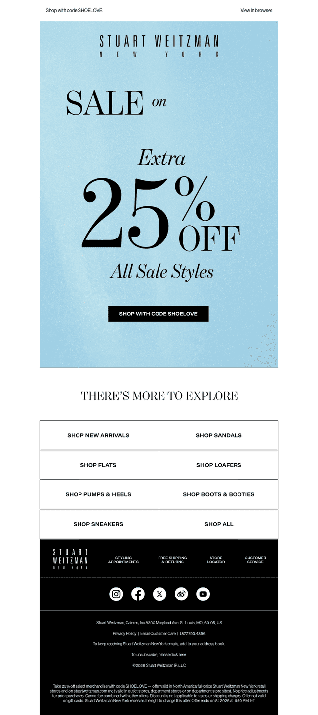Now Live: Extra 25% Off Sale Styles
