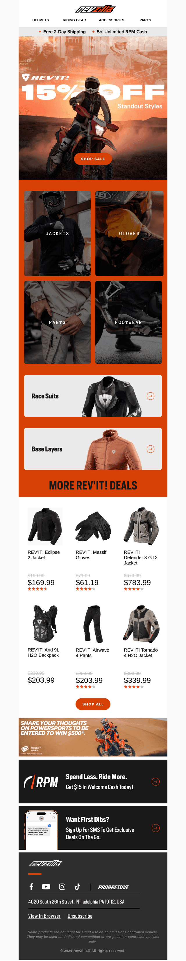 REV’IT! Summer Sale | 15% OFF Select Styles