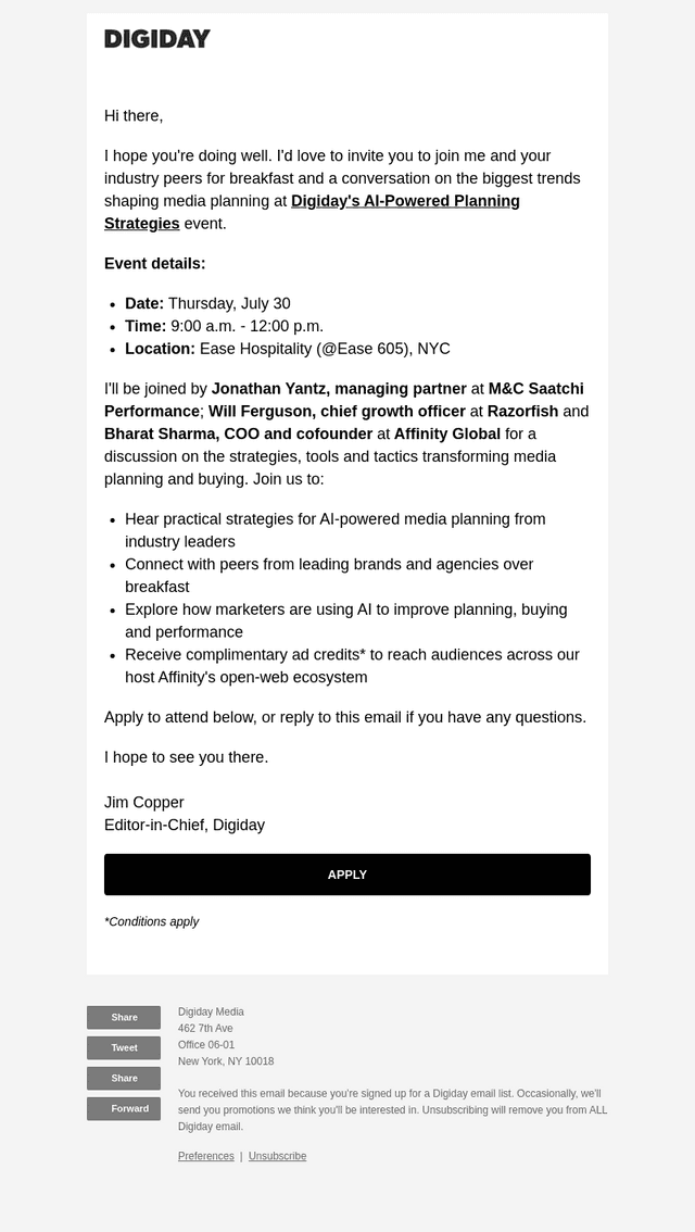 Digiday email from Thu, Jul 23, 2026