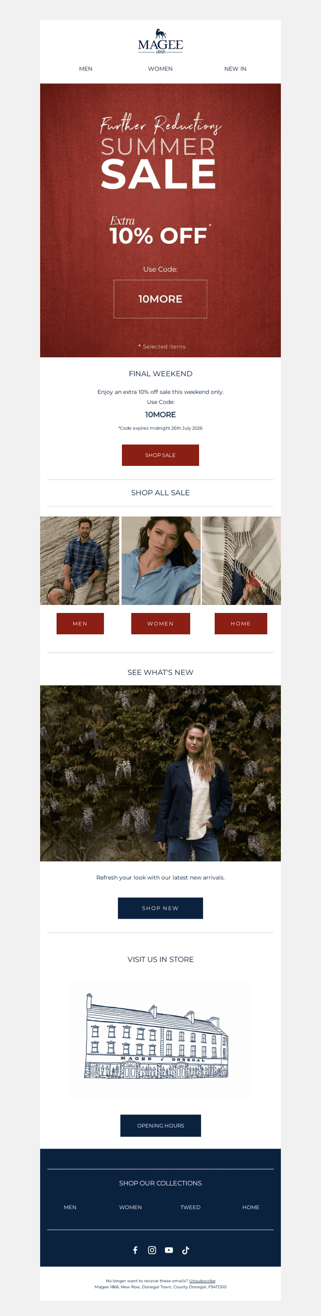 Final weekend - Extra 10% off Sale