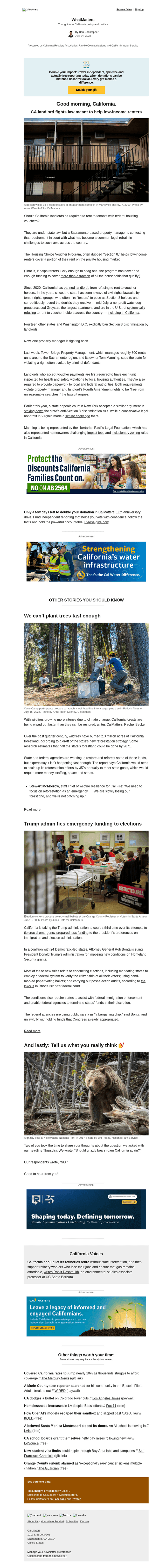 Calm email from Fri, Jul 24, 2026