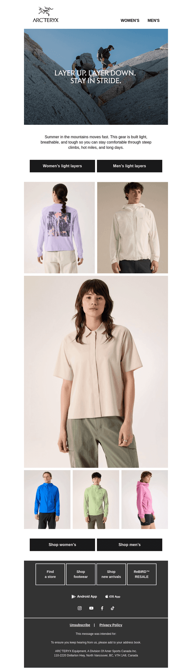 Light layers for peak summer