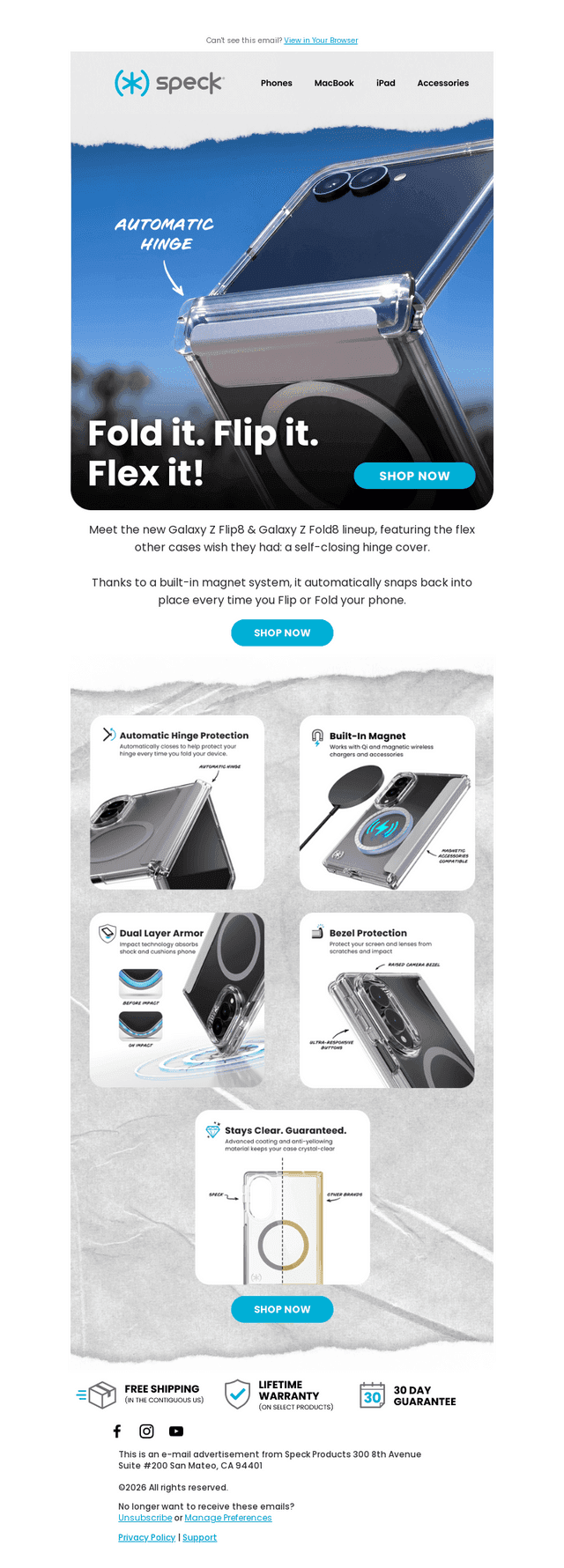 Speck Products email from Sat, Jul 25, 2026