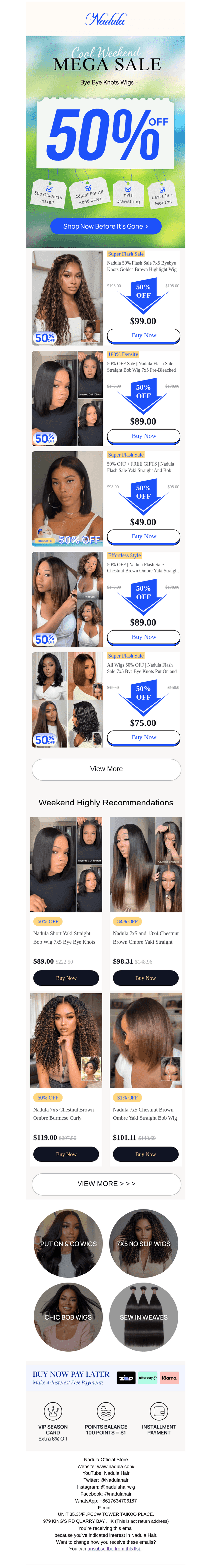 Nadula Hair email from Sat, Jul 25, 2026
