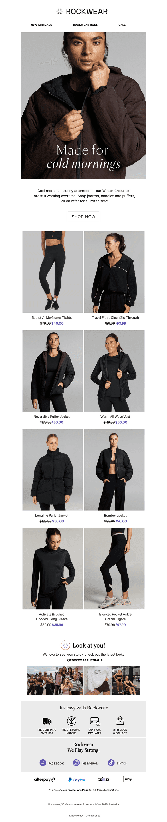Rockwear email from Sun, Jul 26, 2026