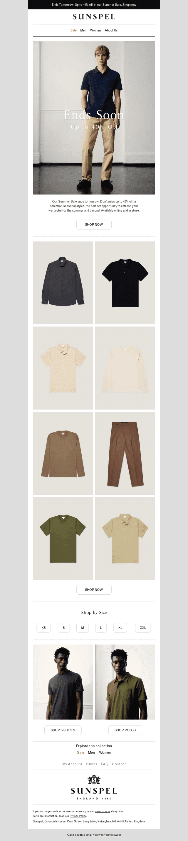 Our Sale Ends Tomorrow
