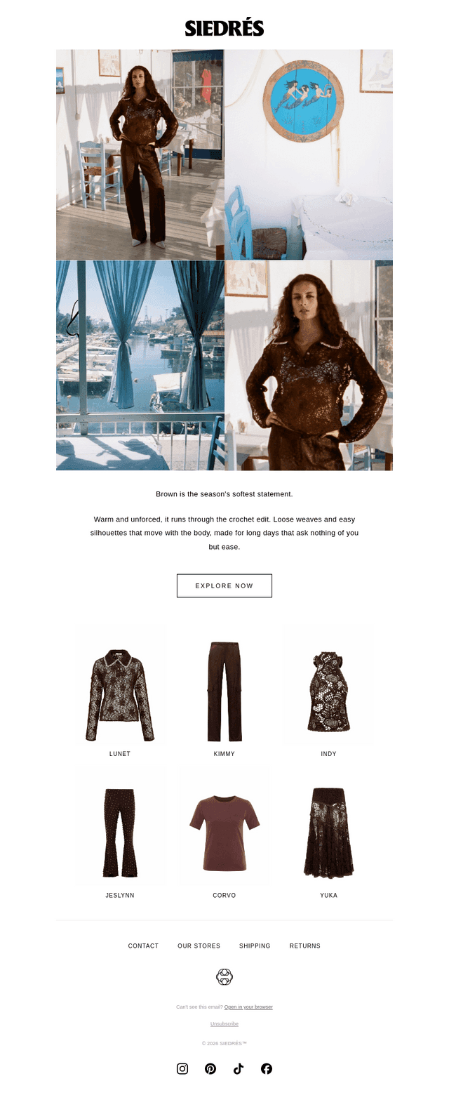 The Crochet Edit, in Brown