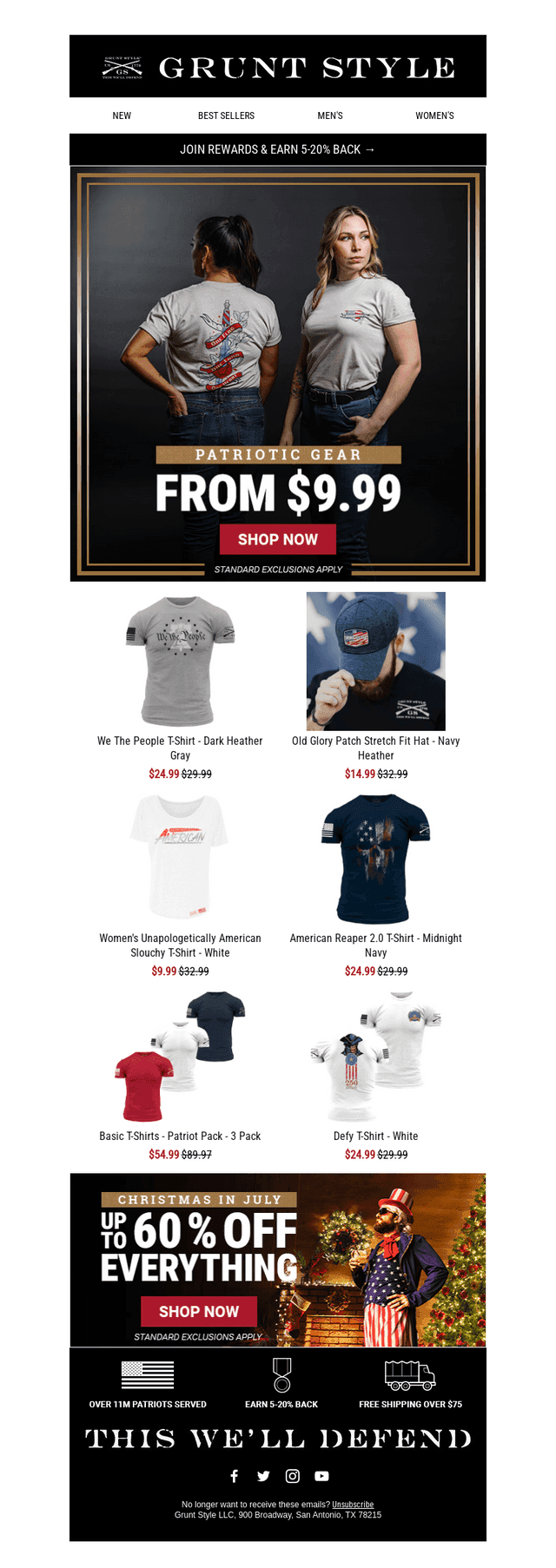 Red, White & Starting At $9.99 🇺🇸