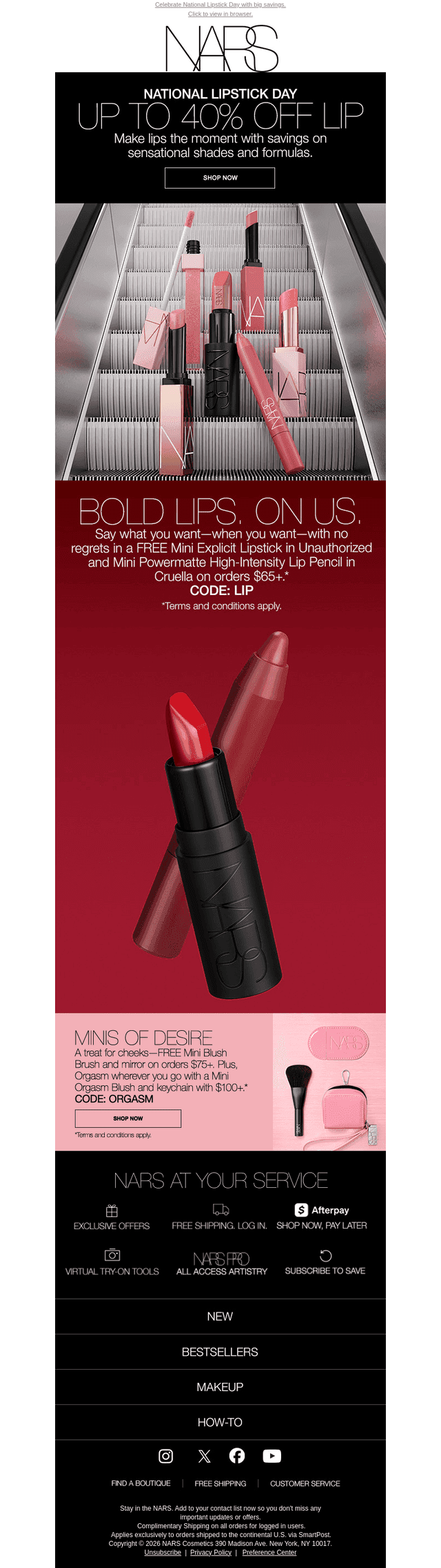 Lusting for lips. Up to 40% off.
