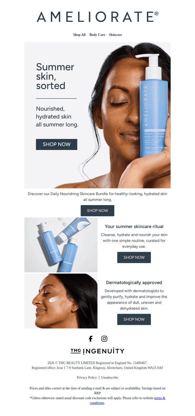 Ameliorate UK email from Mon, Jul 27, 2026