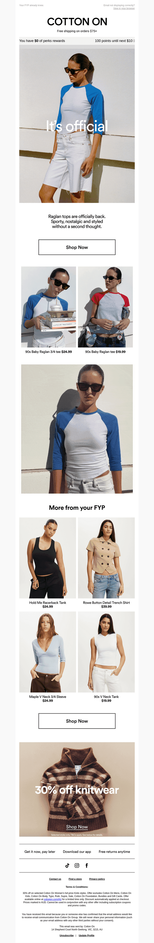 Oh, raglan tops are so back