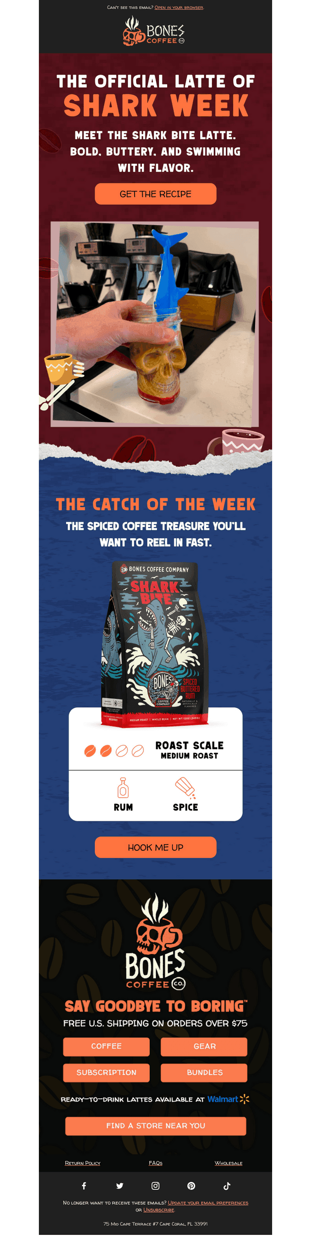 Shark Week's Official Latte 🦈 ☕
