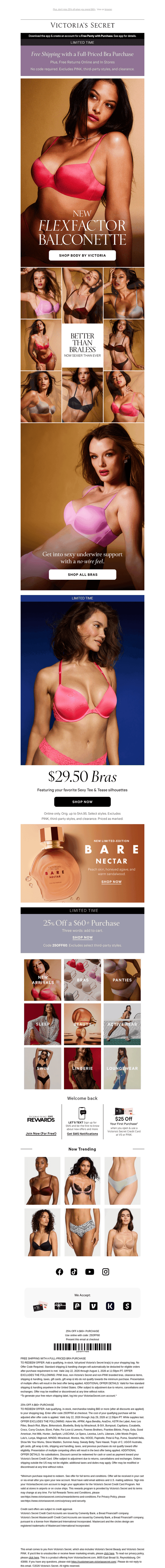 Victorias Secret email from Mon, Jul 27, 2026
